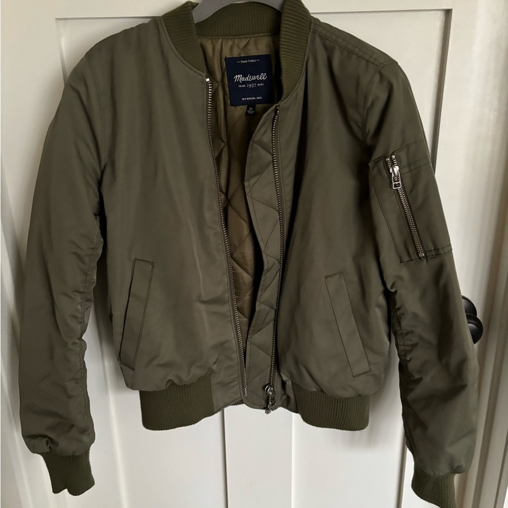 Madewell bomber jacket green